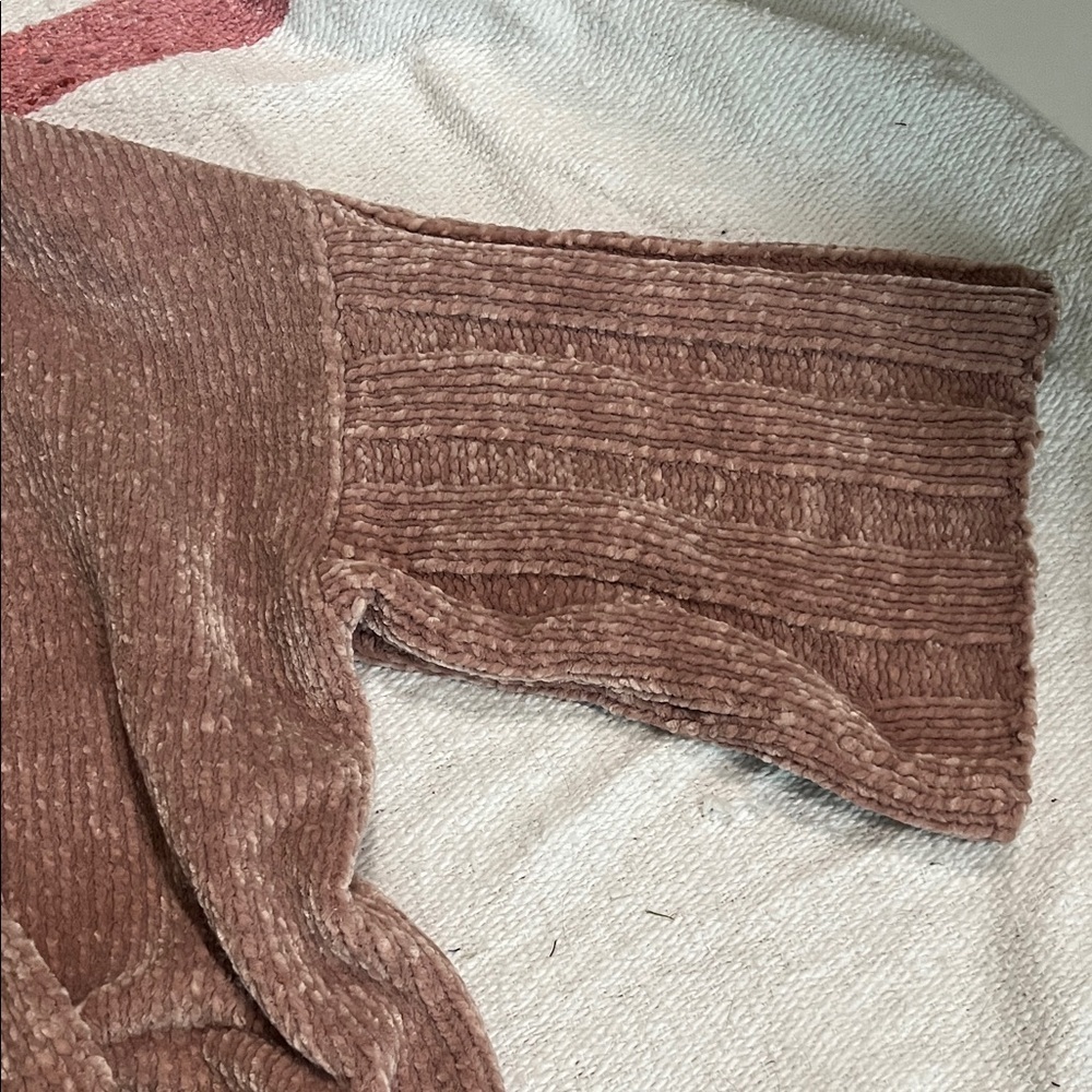 (287) Anthropology Moth Blush Pink Open-Front Cardigan - Picture 4 of 5